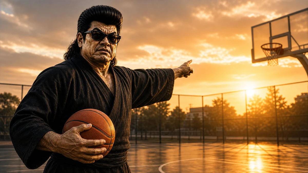 「あきらめたらそこで試合終了だよ」について語る、黒い半纏姿の俺流総本家 家元