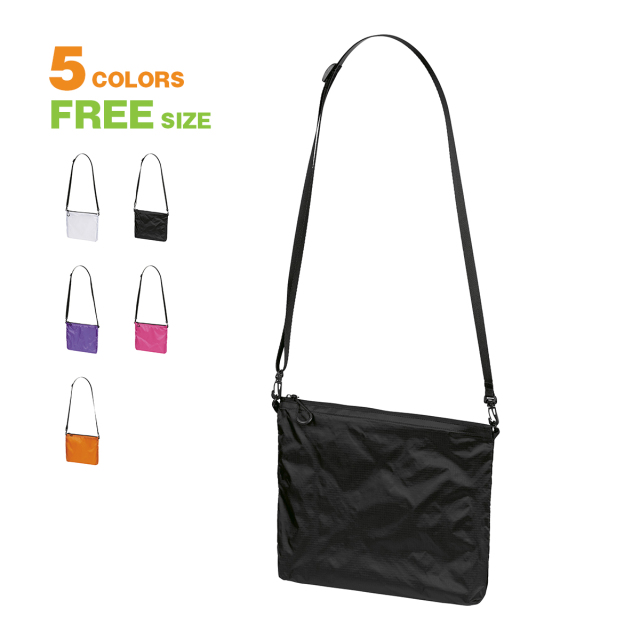 【超軽量ながらも引き裂きに強いリップストップと長さ調節と取り外し可能なショルダーテープを採用した丈夫なサコッシュ！ レディース バッグ 軽い】ライトナイロン2WAYサコッシュ-148301