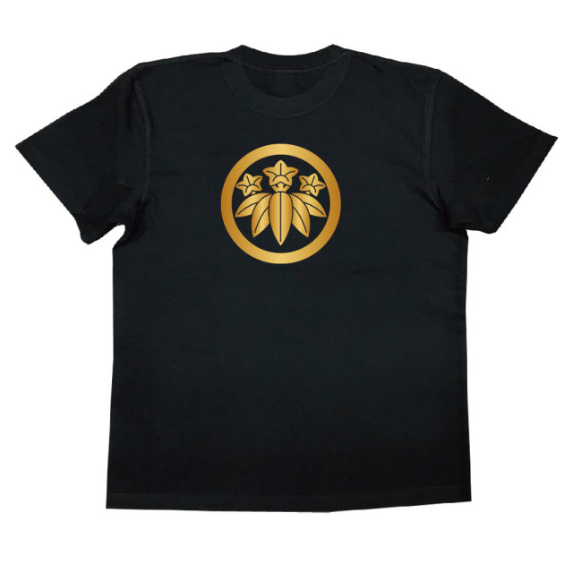 家紋Tシャツ 丸に笹竜胆