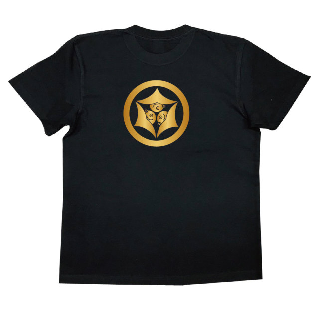 家紋Tシャツ 丸に頭合わせ三つ雁金