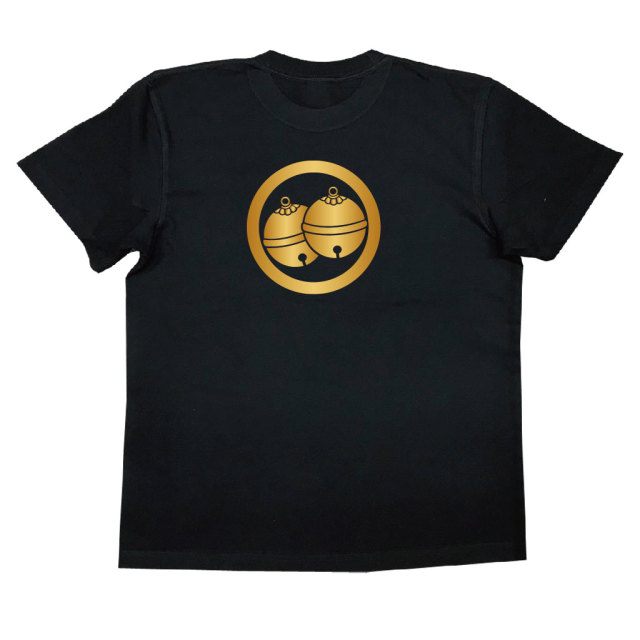 家紋Tシャツ 丸に二つ鈴