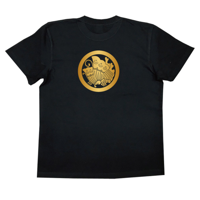 家紋Tシャツ 丸に揚羽蝶