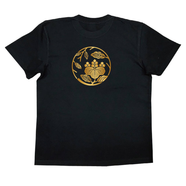 家紋Tシャツ 桐の枝丸