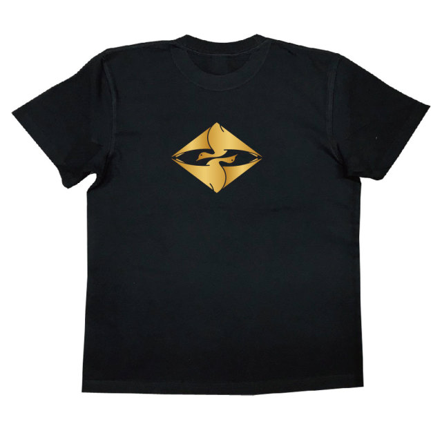 家紋Tシャツ 光琳対かい鶴菱