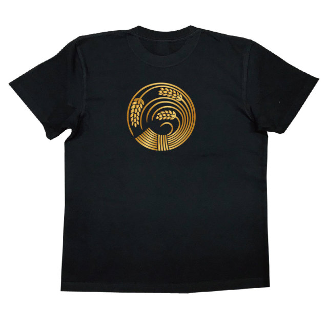 家紋Tシャツ 左回り稲の丸