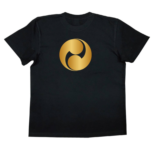 家紋Tシャツ 左二つ巴