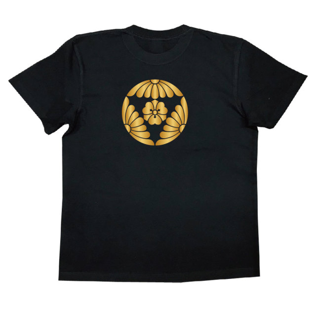 家紋Tシャツ 三つ割り菊に剣片喰