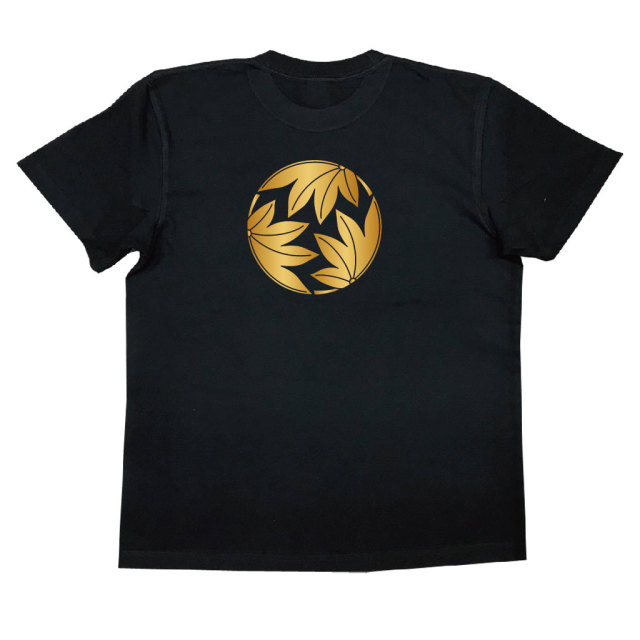 家紋Tシャツ 三つ割り楓