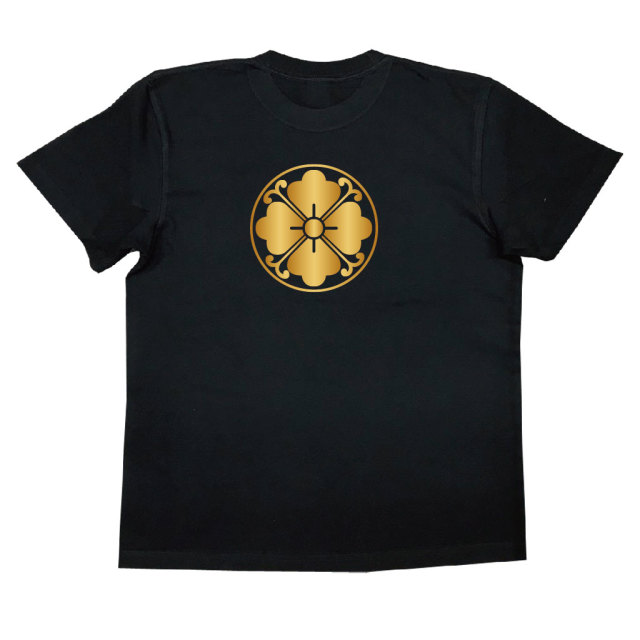 家紋Tシャツ 糸輪に蔓花角