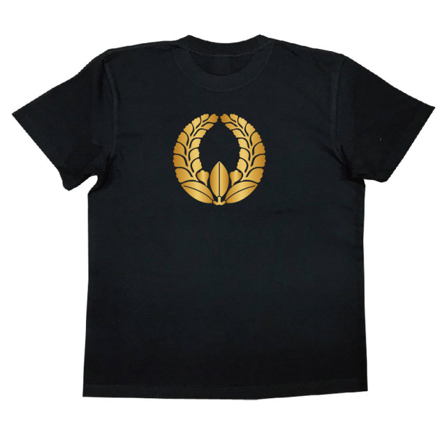家紋Tシャツ 軸付き上がり藤