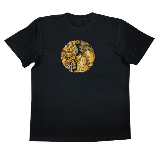 家紋Tシャツ 秋田牡丹
