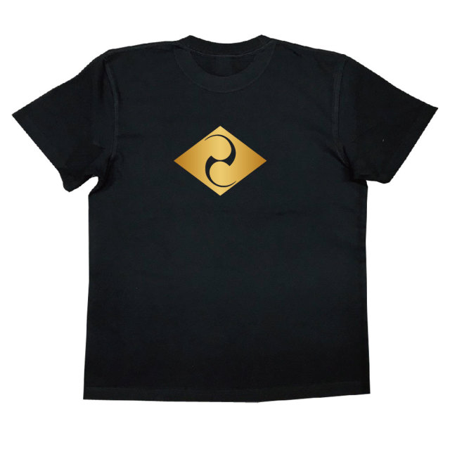 家紋Tシャツ 二つ巴菱