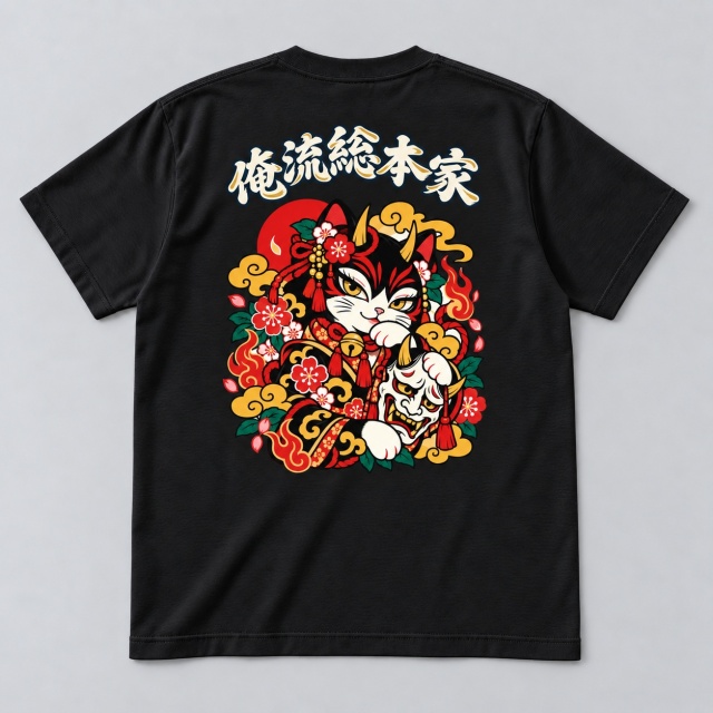 A0014 俺流粋狂 クルーネックTシャツ 配置イメージ