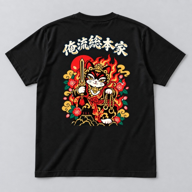 A0014 俺流粋狂 クルーネックTシャツ 配置イメージ
