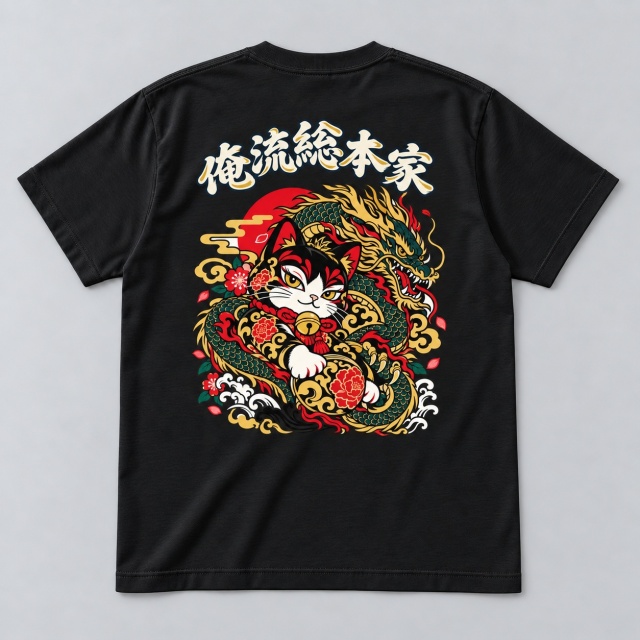 A0014 俺流粋狂 クルーネックTシャツ 配置イメージ