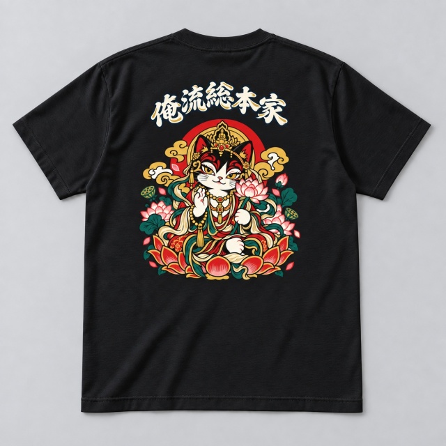 A0014 俺流粋狂 クルーネックTシャツ 配置イメージ