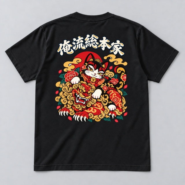 A0014 俺流粋狂 クルーネックTシャツ 配置イメージ