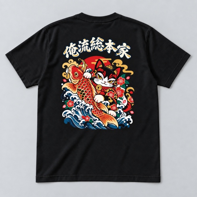 A0014 俺流粋狂 クルーネックTシャツ 配置イメージ