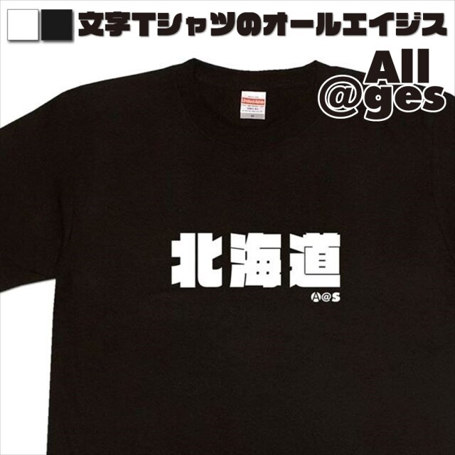 オールエイジス【漢字Tシャツ 北海道】
