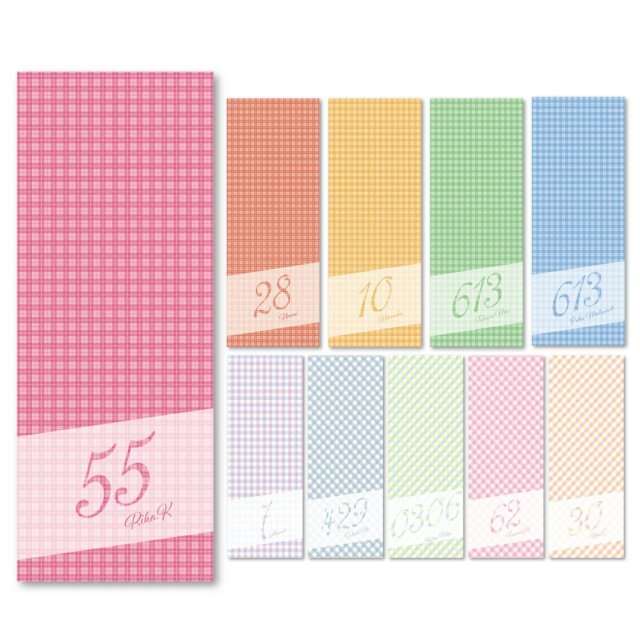 名入れ フェイスタオル 背番号 チェック柄