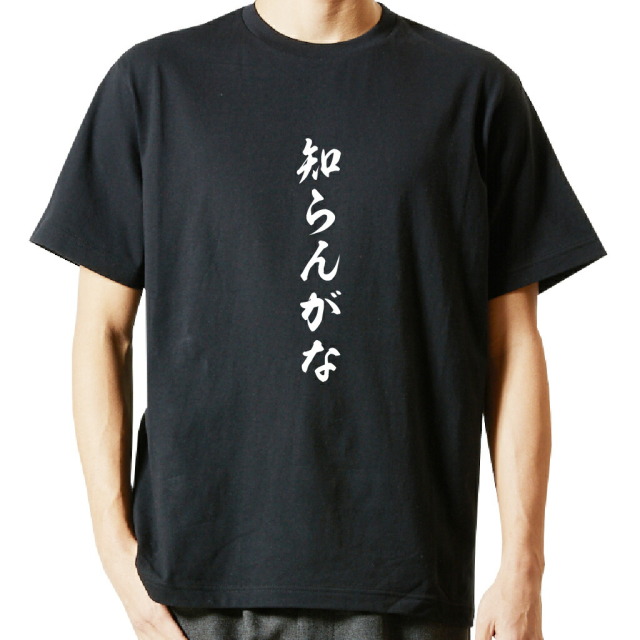 名言Tシャツ 前面プリント 【知らんがな】