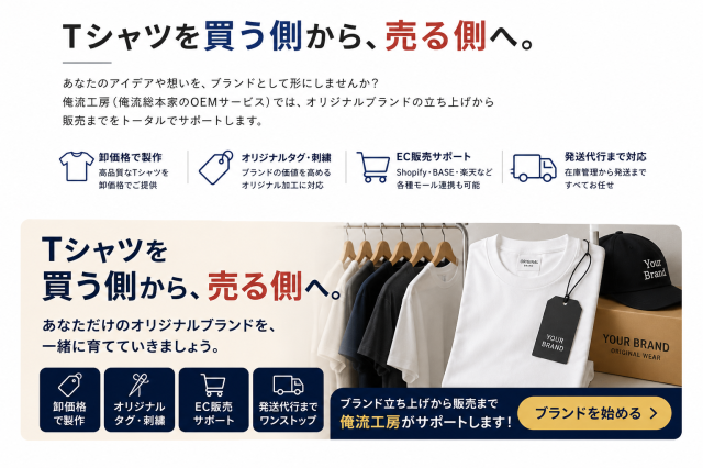 俺流工房のオリジナルブランド制作サービス