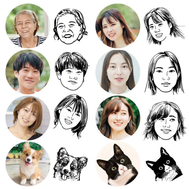 おもしろ プレゼント 】【 選べる二枚組! 】似顔絵 ハンドタオル おもしろ プレゼント 】【 選べる二枚組! 】似顔絵 ハンドタオル