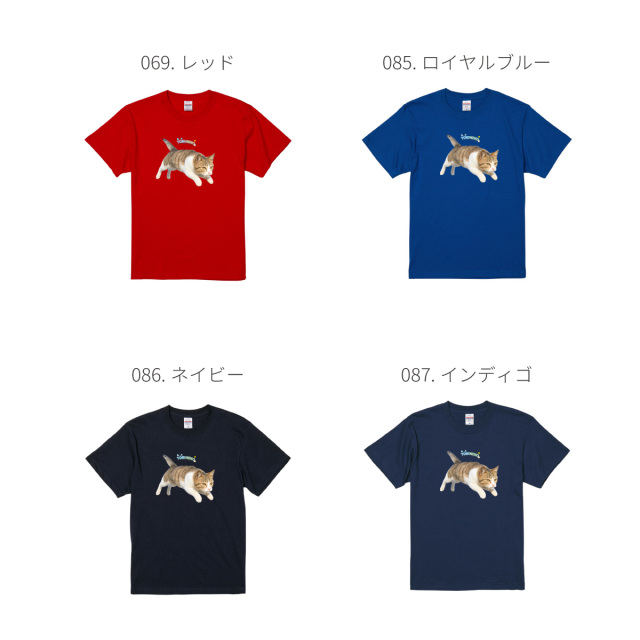 【 おもしろ ギフト 猫グッズ 】 俺流総本家 × 写真家 五十嵐健太 飛び猫 Tシャツ 1