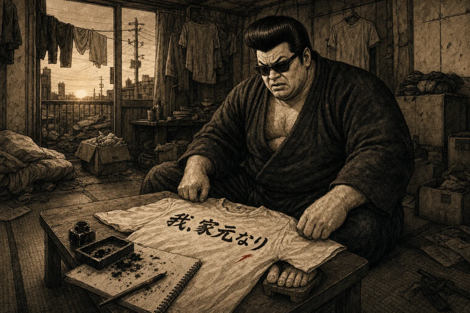 俺流物語 日本編 第1話 貧しい部屋で最初の一枚を作る家元