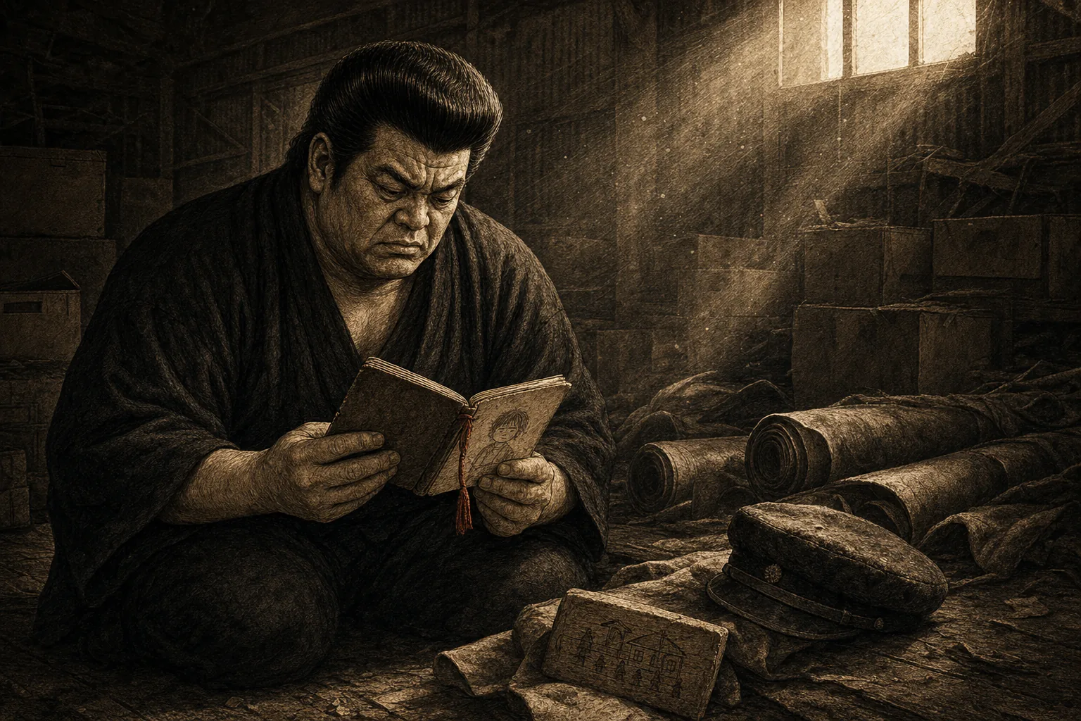 俺流物語 日本編 第11話 倉庫で幼い頃のスケッチブックを見つける家元
