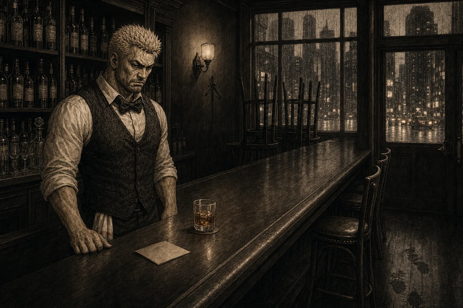 俺流物語 NY編 第10話 家元が去った朝のBar DIOに一人立つマスター