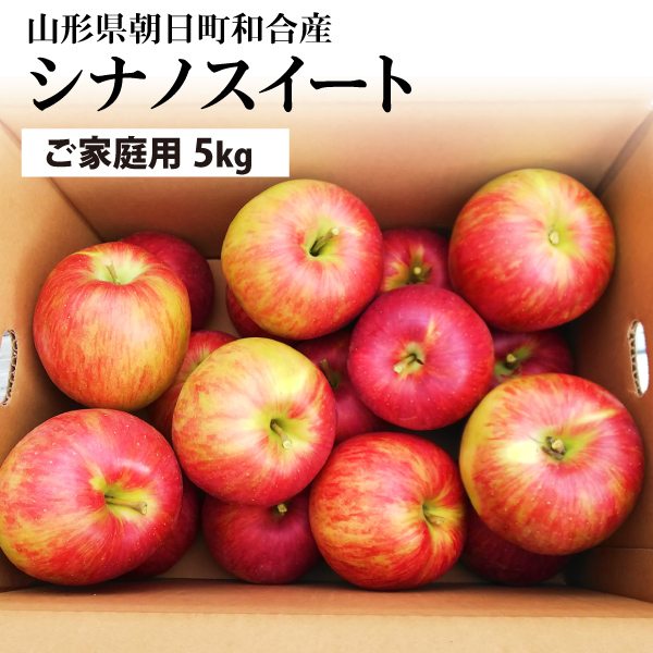 【2024年先行予約】【山形県朝日町和合産】　和合りんご　シナノスイート　ご家庭用(訳あり)５ｋｇ　産地直送　送料無料！（沖縄・離島を除く)10月中旬から御注文順に順次発送