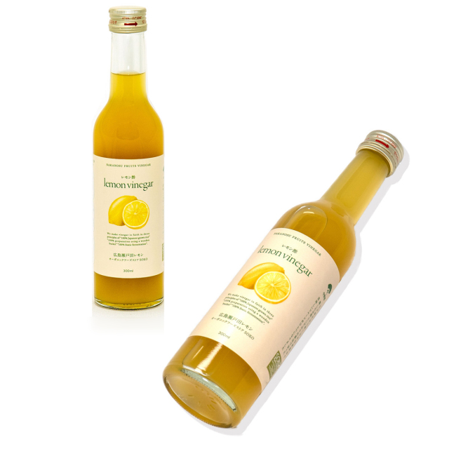 【送料無料(北海道沖縄へは別途750円)】】【 瀬戸田レモンビネガー (100％ストレート300ml　無添加) 12入り】旬のエコレモン果汁と昔ながらの本樽仕込み100％のお酢をブレンド。※本数限定