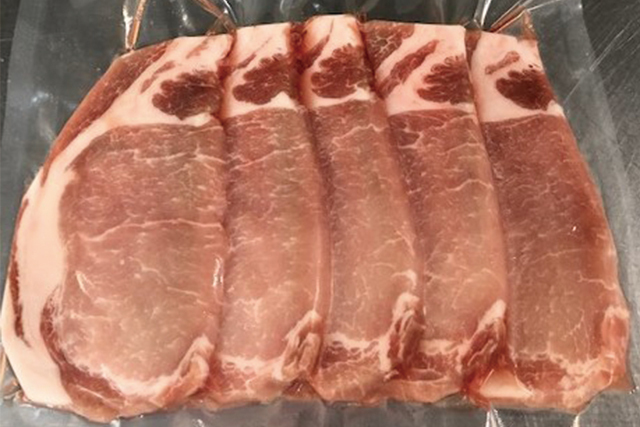 豚ローススライス100ｇ　カナダ産/アメリカ産　1パック：100g×5枚入り真空パック＜冷凍＞