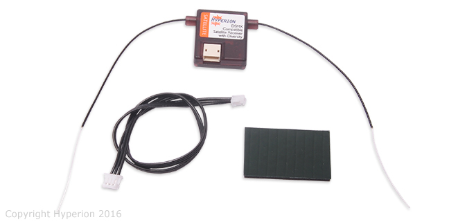 Hyperion DSMX 互換 サテライト ダイバーシティー 受信機(HP-DSMXSATD)｜ラジコン ヘリコプター エクストラ アンテナ