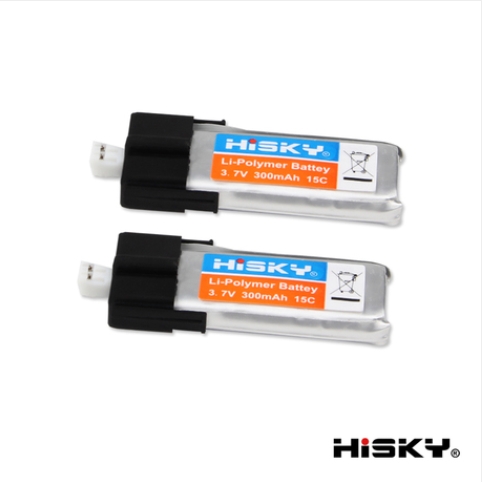 ORI RC HiSKY　HCP100(FBL100)用 バッテリー２点セット (3.7V 300mAh) 800024｜ラジコンヘリ関連商品 HiSKY パーツ HCP100 ハイスカイ