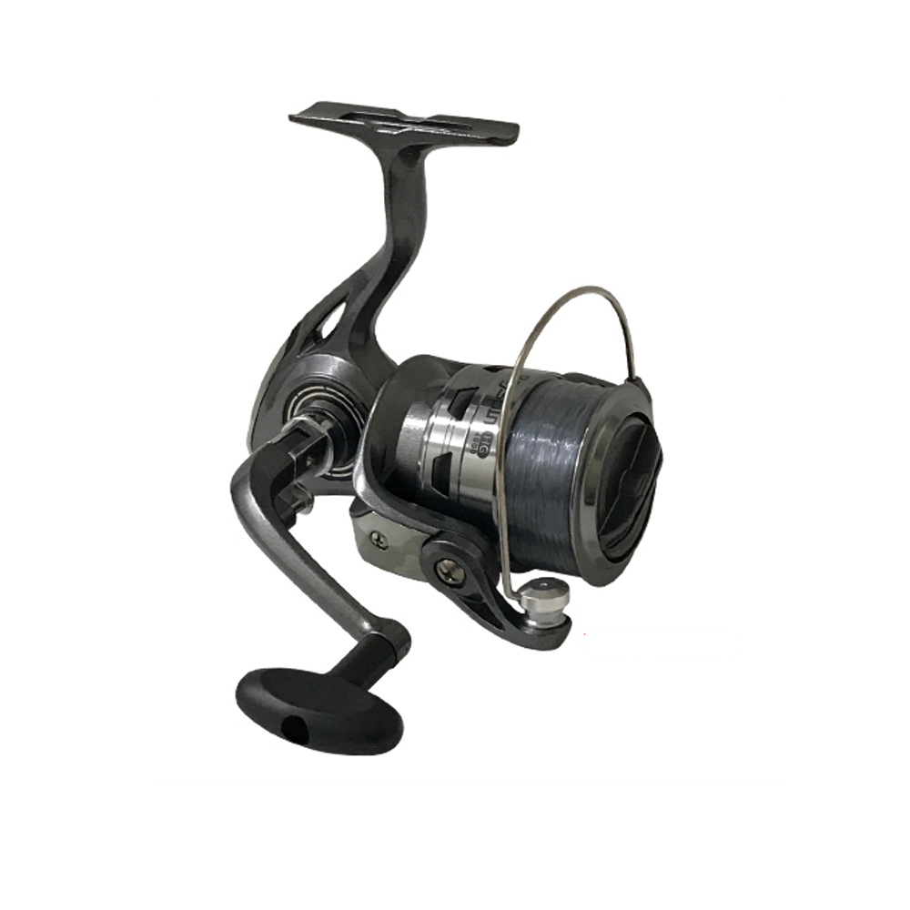 ベイシック 糸付スピニングリール ベイスピン HG 5000 5号約120m付(basic-104715) | 釣り スピニングリール 糸付き リール  堤防 サビキ 投げ釣り アジ イワシ ブラックバス エサ釣り 初心者