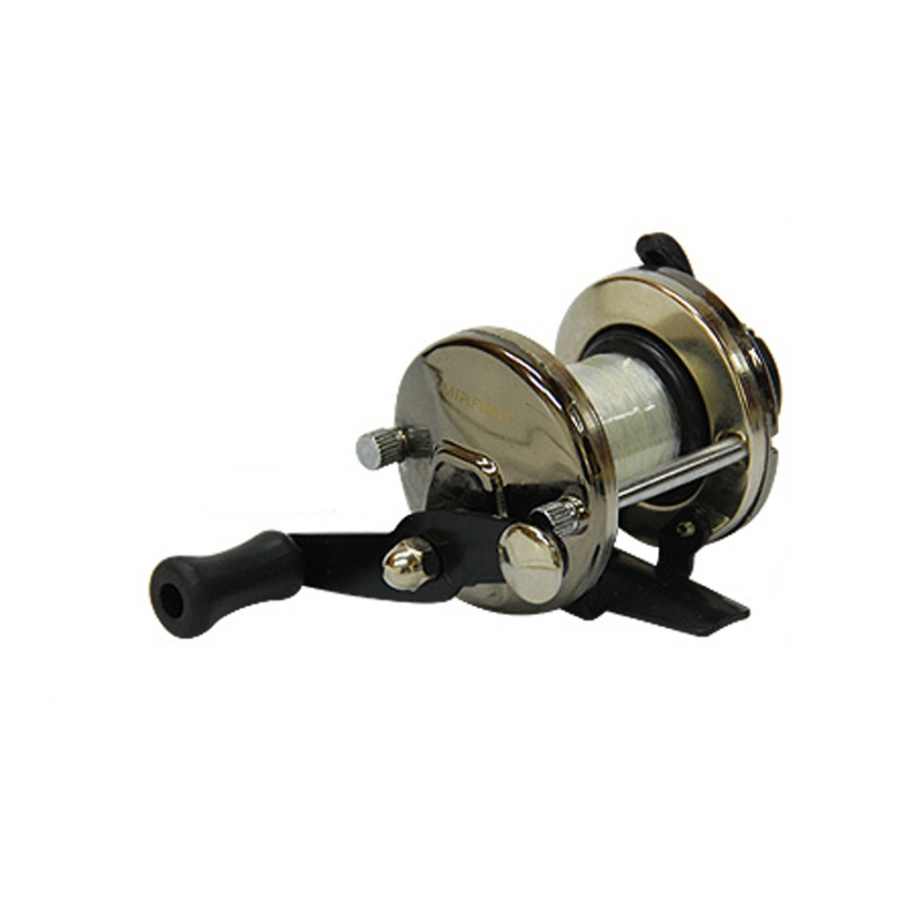 ベイシック 小型糸付両軸リール ミラージュSTガンメタ(basic-110235) | 小型 両軸リール ワカサギ テトラ 穴釣り 小物釣り