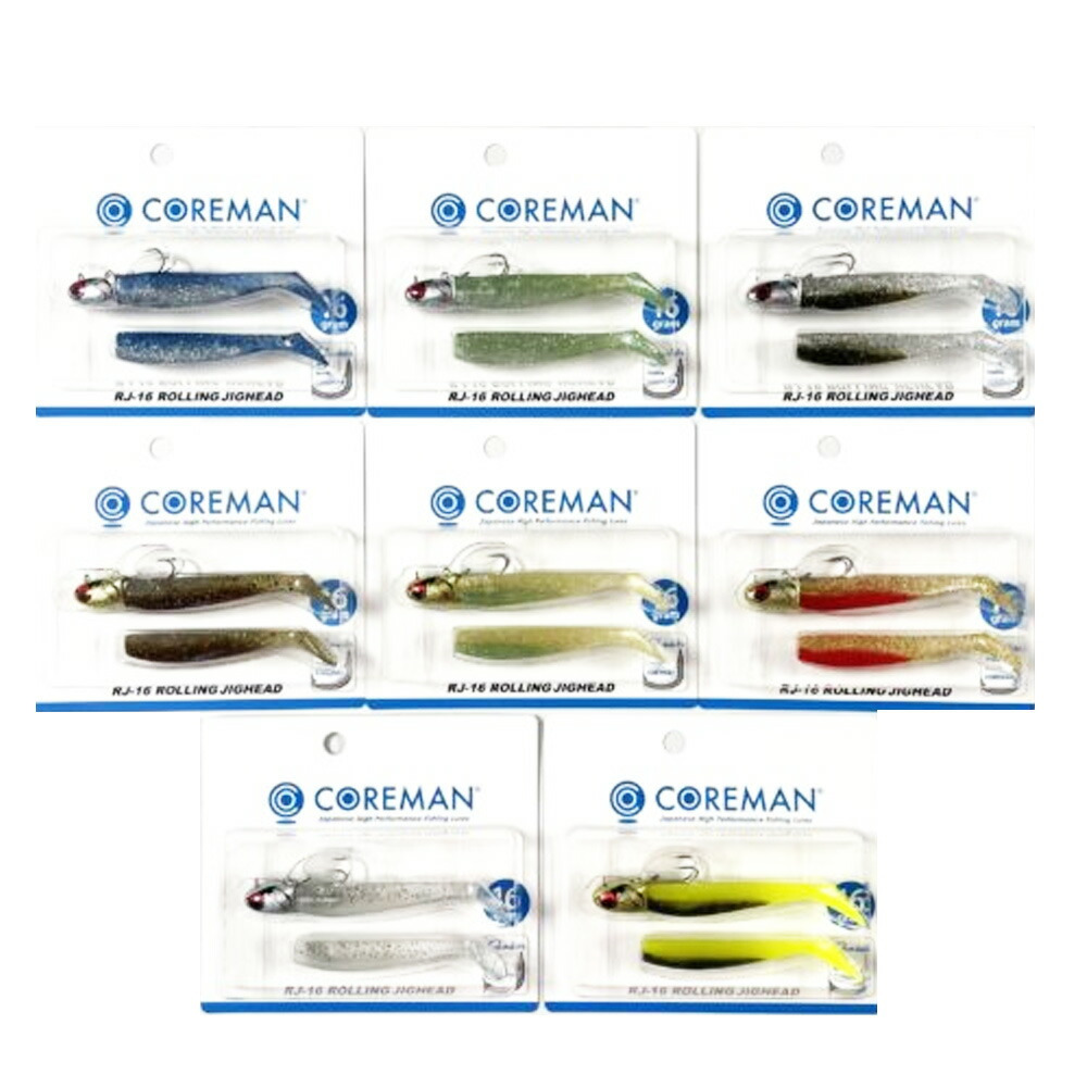 コアマン RJ-16 ローリングジグヘッド #002 シルバーヘッド/マイワシ（ディープブルー/シルバー）(core-490944)[M便 1/6]|シーバス ジグヘッド コアマン ワーム