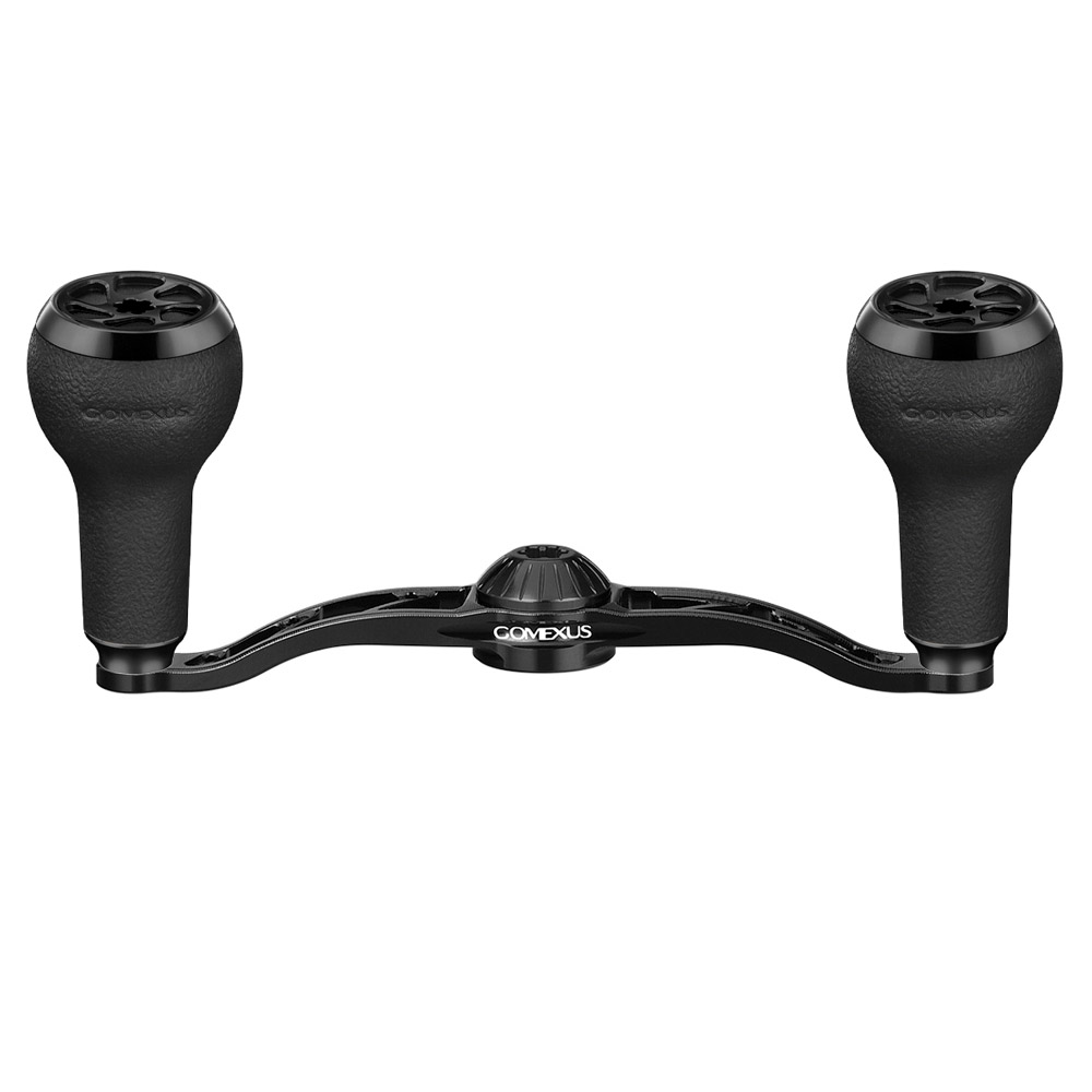 GOMEXUS ダブルハンドル TPEノブ付き 100mm （取付部7×4mm）シマノ用 オールブラック(gome-bs100h27bkbk1)