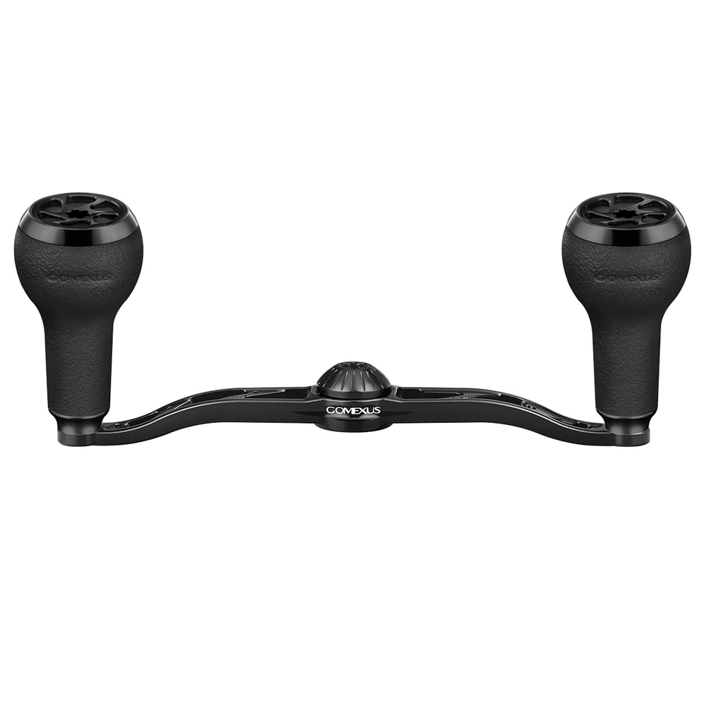 GOMEXUS ダブルハンドル TPEノブ付き 120mm（取付部7×4mm）シマノ用 オールブラック(gome-bs120h27bkbk1)
