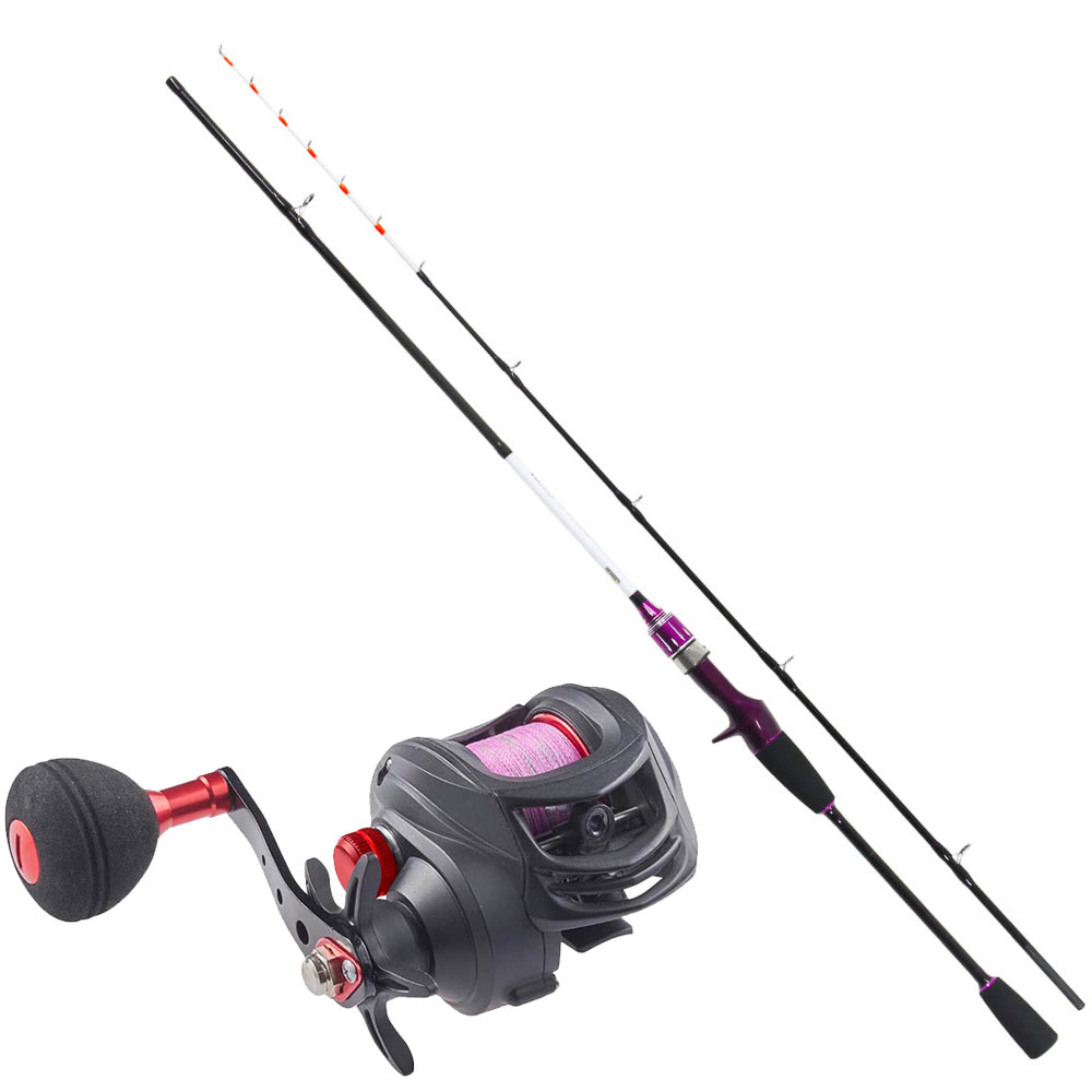 おり釣具 船カワハギ 釣りセット フライデーカワハギ180 ＆ PROMARINE EST108PPE エスティア PE0.8号200M パワーハンドル (kawahagi-006)｜カワハギ 竿 船 セット 糸付き ベイトリール