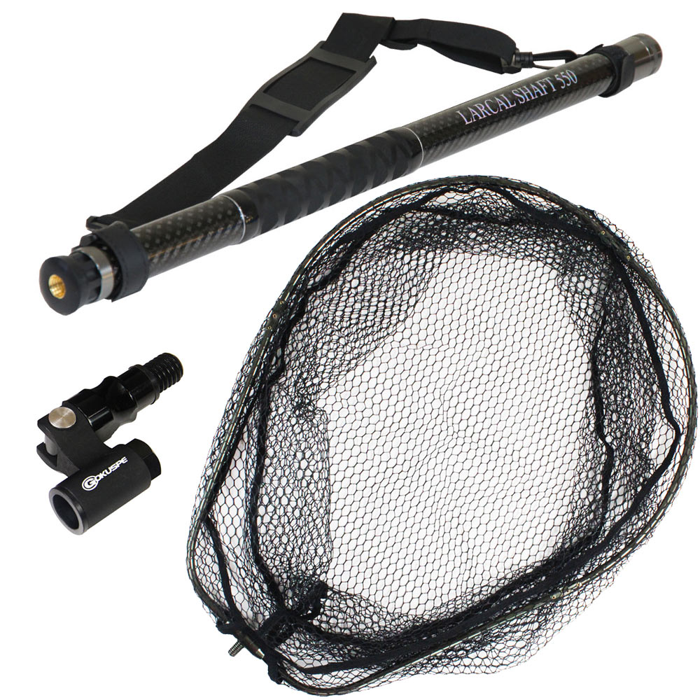 折りたたみ ランディングネットL 5.5m セット Larcal Shaft550 + 折りたたみランディングネットL + タモジョイント (landingset-088)