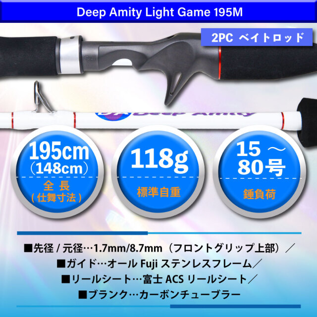ディープアミティ ライトゲーム195M＆アブガルシア FUNE DLC MHP 右