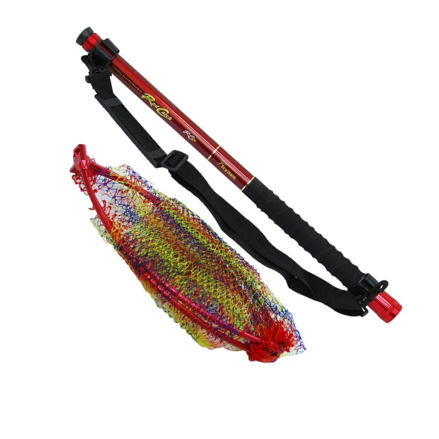 ベイシック カーボン小継玉の柄セット Red Catch 200(basic-161671) | カーボン小継玉ノ柄 PVC袋入り 滑りにくいラバーグリップ 玉ノ柄 落とし込み釣り対応 小継玉ノ柄 シーバス エギング用