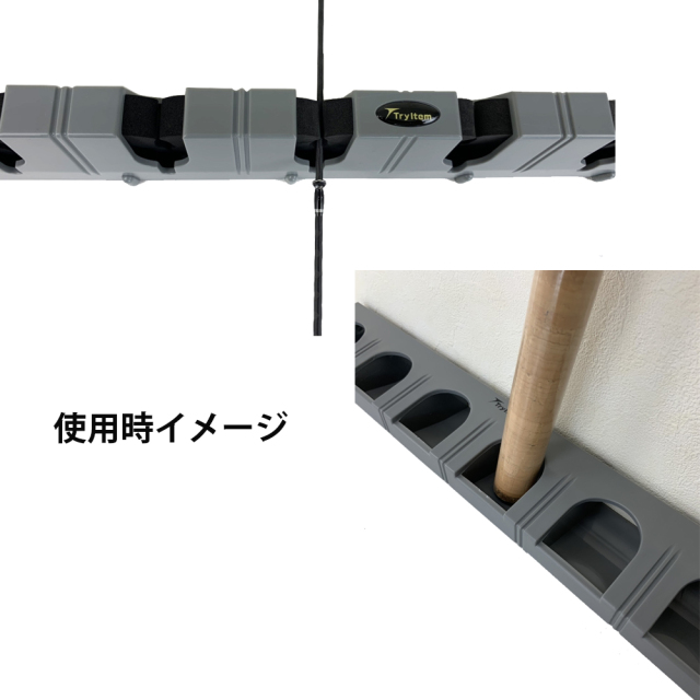 ベイシック 壁掛式ロッドスタンド 6本用 Basic 船竿 釣り 竿 ロッド スタンド ホルダー ラック 展示 組立て式 ロッド収納 アングル インテリア