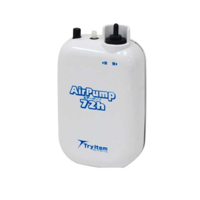 ベイシック エアーポンプ 72H 強弱切換有 簡易防水 単1電池1本使用ホース ストーン付(basic-360807) | エアーポンプ 強弱切換え 簡易防水 ホース・ストーン付 釣り用 エサクーラー