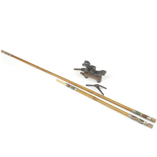 希少】長寿峰 竿がけ＆万力セット 愛らしく 