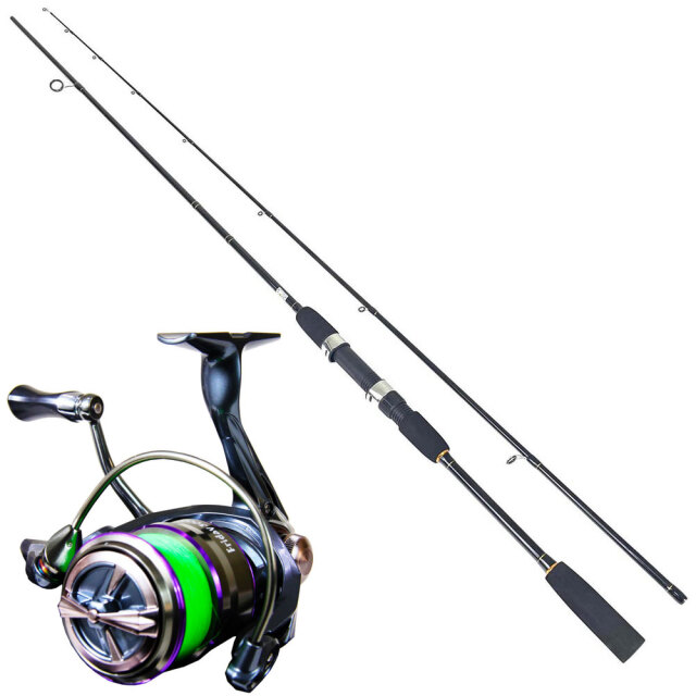 エギングロッド エギイーター3 76 ＆ フライデー3 XE3000 リールセット (egingset-079)｜エギングセット エギング セット エギングロッド PEライン付き スピニングリール エギング ワインド ちょい投げ ロッド リール セット 釣り