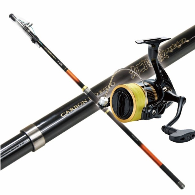 QUEEN CORAL カゴ遠投セット REVENGER 3-540 ＆ スピニングリール ウェスカー4500  PE2.0/200m付 (entouset043)｜遠投竿 カゴ釣り 竿 遠投釣り 防波堤 磯 サーフ のませ釣り ブッコミ釣り 投げ釣り 青物 コブダイ コロダイ カレイ キス ヒラメ